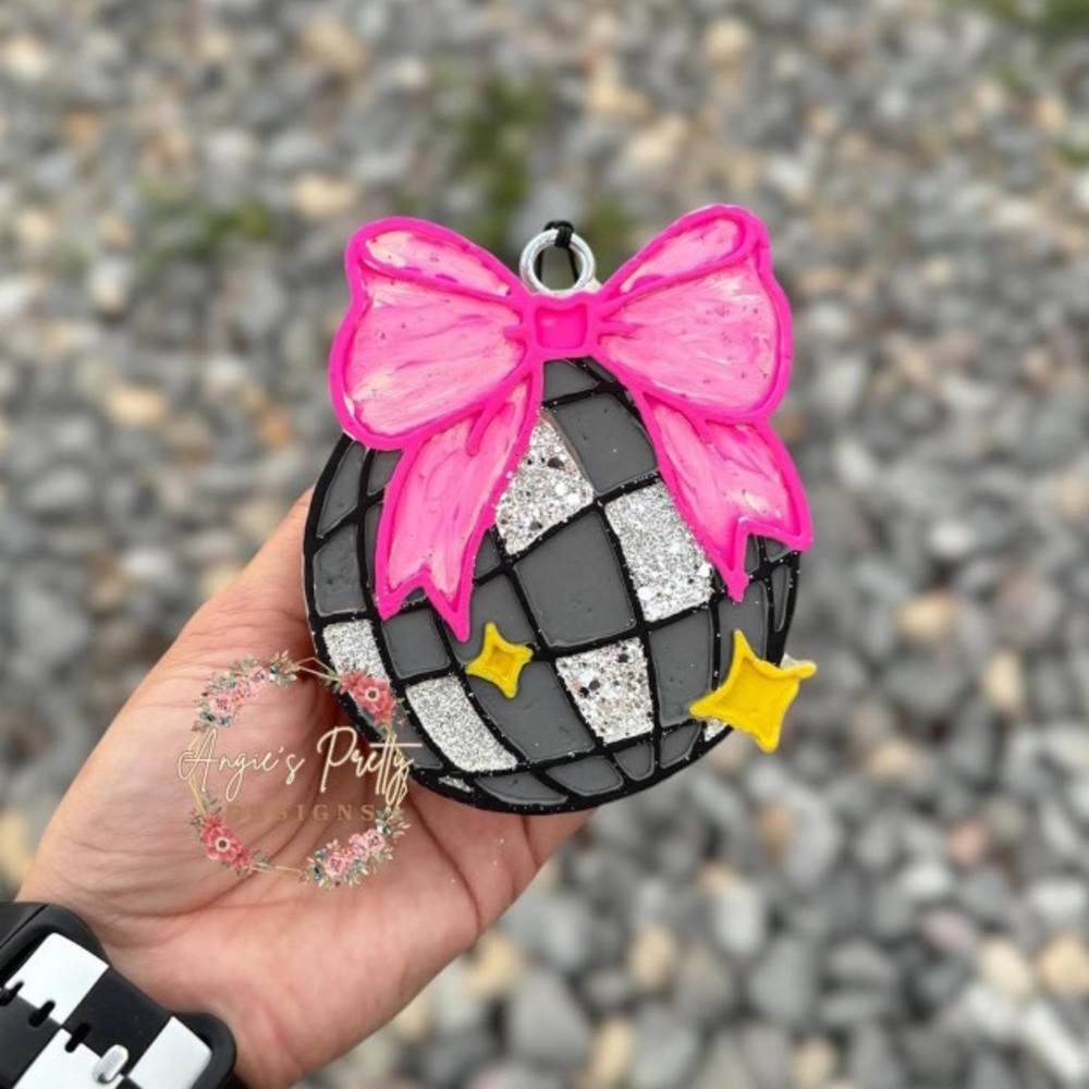 Buckle Bunny Scented Car Freshie 
Disco Ball with Bow